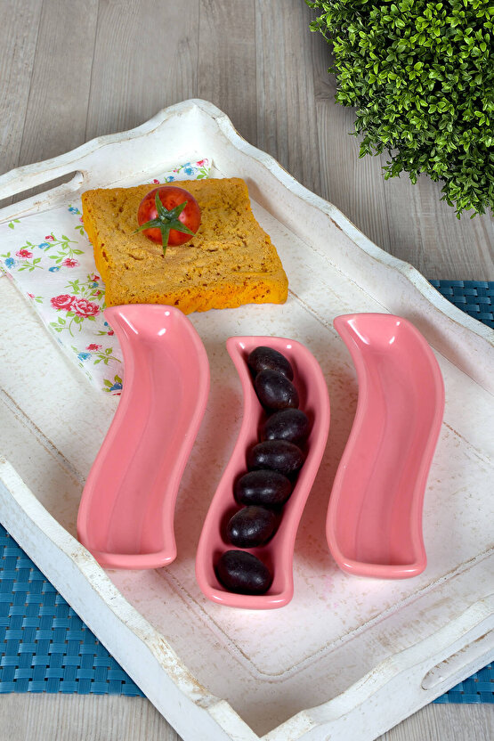 Pembe İvory Zeytinlik 18 Cm 3 Adet