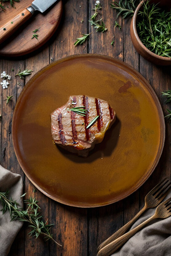 Plume Porselen 25cm Düz Servis Sunum Tabağı