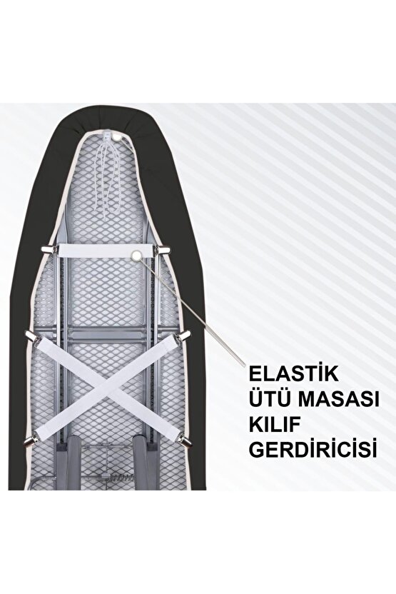 [avantaj Paket]: Elastik Ütü Masası Kılıfı Örtüsü Bezi Gerdiricisi Koruyucu File Ütüleme Matı Pedi