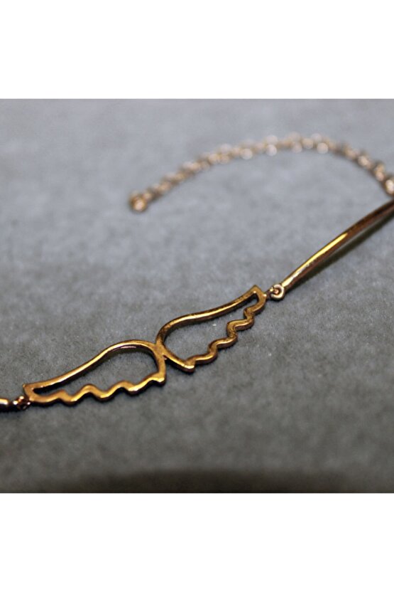 Kadın 925 Ayar Gümüş Şarnelli Rose Büyük Melek Kanadı Bileklik