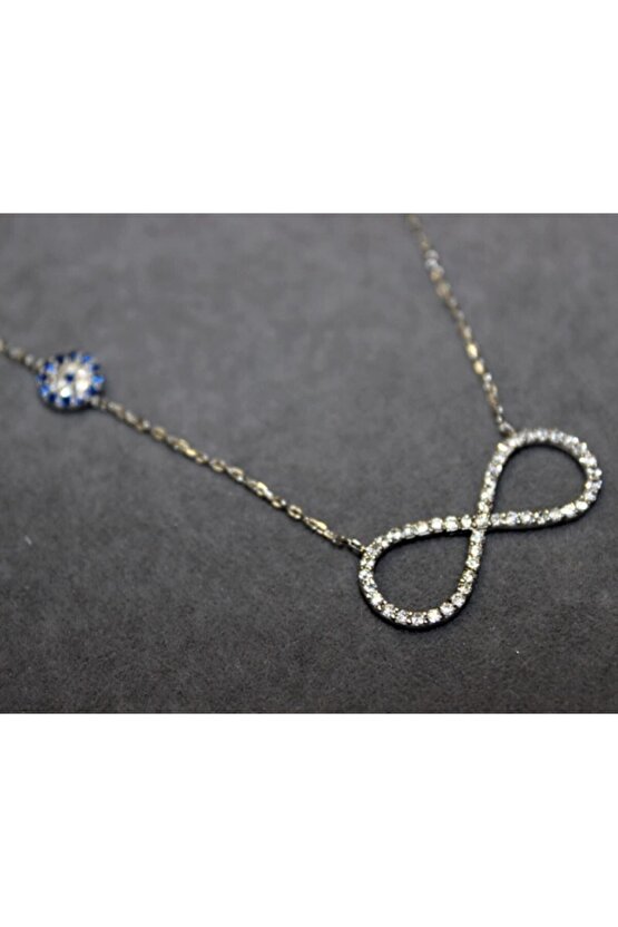 Taşlı Büyük Sonsuzluk Kolye