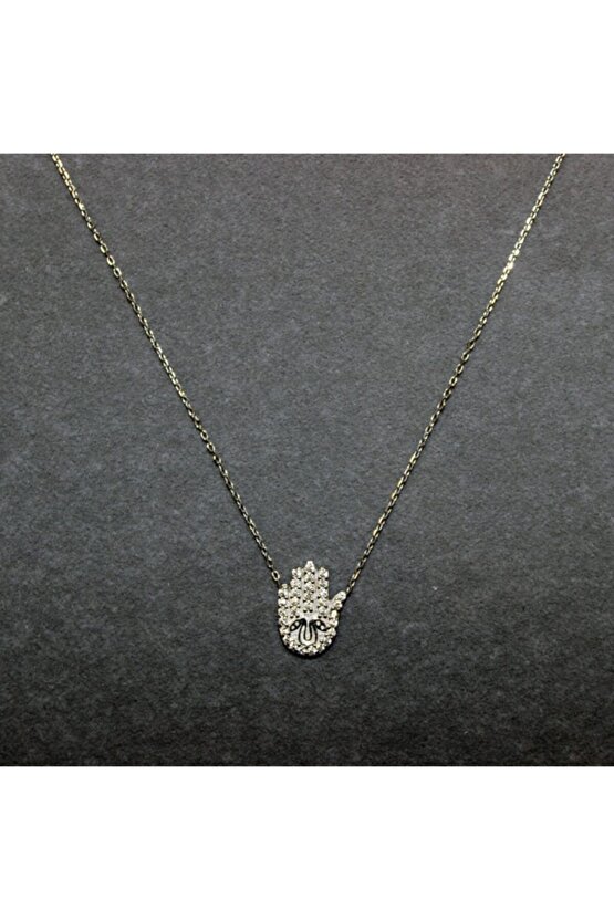 Işleme Detaylı Fatma Eli Kolye