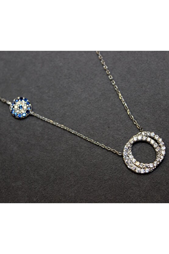 Küçük Taşlı Halka Kolye