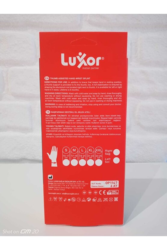 506 Başparmak Destekli El-Bilek Ateli Sağ