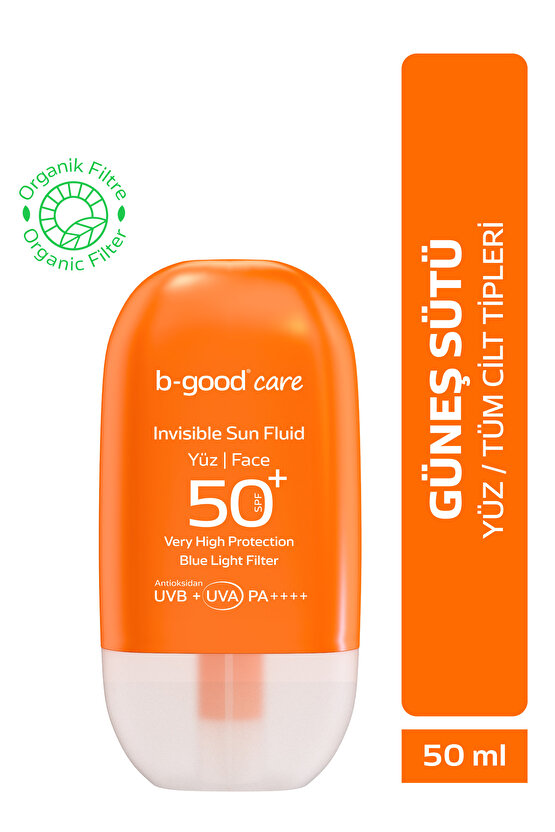 Yetişkin Güneş Sütü SPF 50+ Yüz için 50 ml