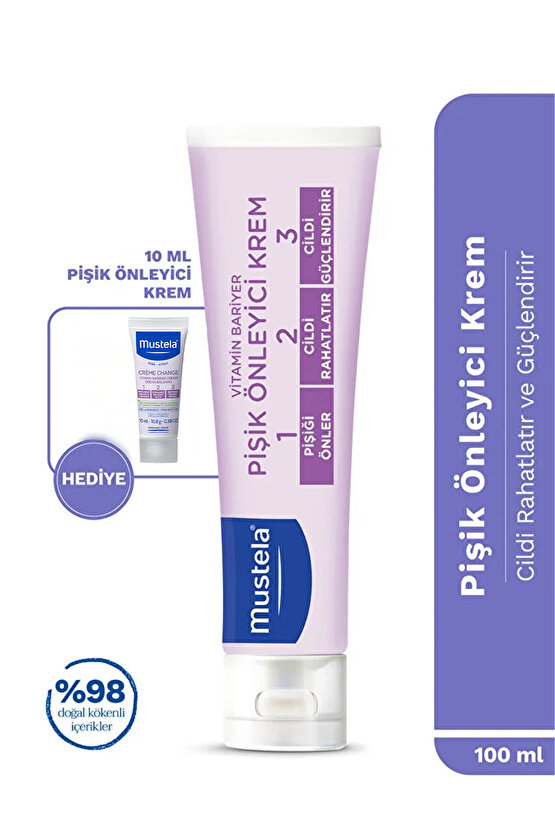 Bebek Pişik Önleyici Koruyucu Doğal Kökenli Bakım Kremi 100ml Seyahat Boy + 10ml Hediyeli 110 ml