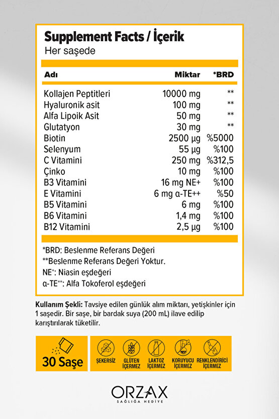 THE COLLAGEN BEAUTY İNTENSE 30 SAŞE ANANAS AROMALI