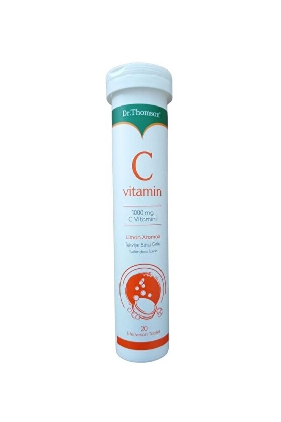 Vitamin C Limon Aromalı 1000 Mg 20 Efervesan Tablet