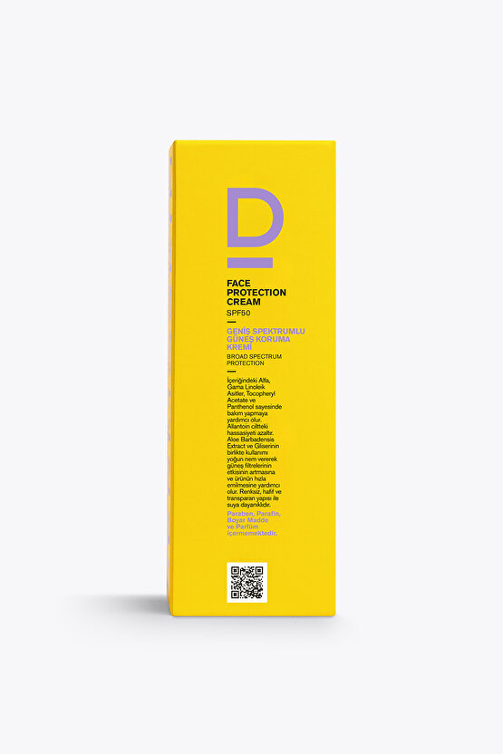 Face Protection Cream Spf 50+ | Nemlendirici Yüz Güneş Kremi | Suya Dayanıklı | 50 ml