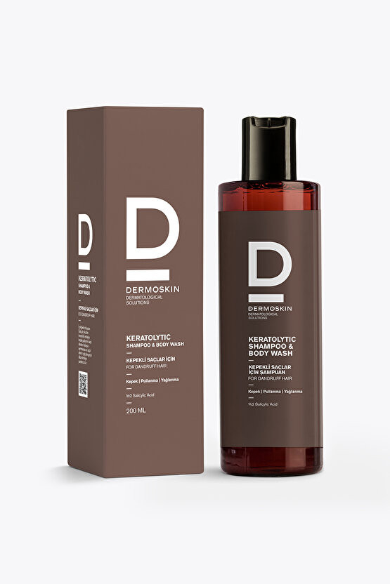 Keratolytic Shampoo Body Wash | Kepek Önleyici Şampuan | Saç ve Vücut Şampuanı | Saç Bakımı | 200 ml