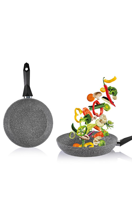 Cory Yanmaz Yapışmaz Tava 26 Cm-Gri