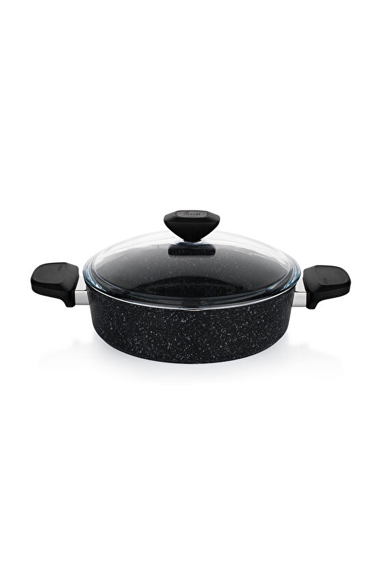 Etna Yanmaz Yapışmaz Tencere Seti 7 Parça-siyah