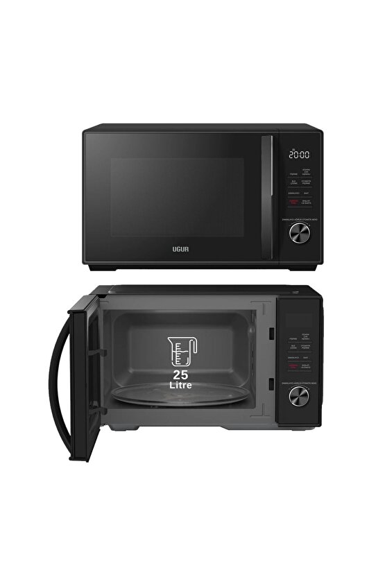 Mıkrodalga fırın siyah - Uef 25m Smd