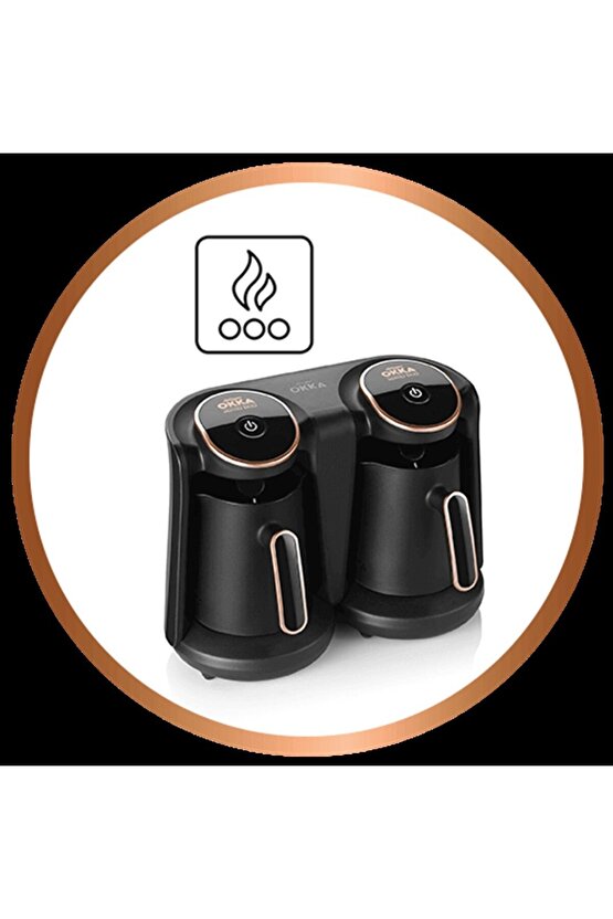 Okka Minio Duo Türk Kahvesi Makinesi 8 Fincan Kapasiteli Bakır - OK006-B