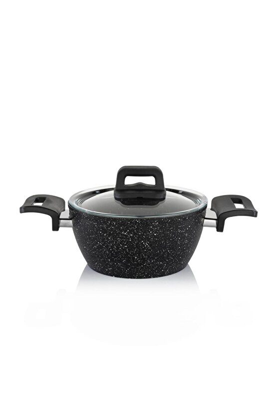 Savor Yanmaz Yapışmaz 7 Parça Siyah Tencere Seti