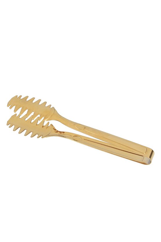 Güvenplast 12185 Çelik 24 Cm Gold Makarna Maşası