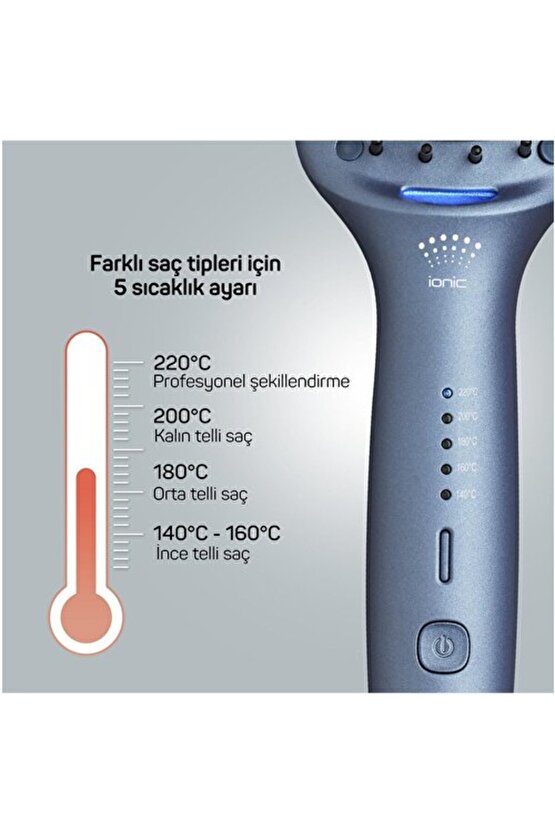 AR5082-O Superstar Pro Saç Düzleştirici Fırça - Okyanus