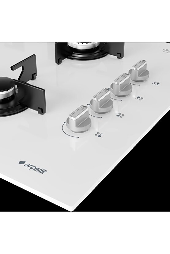 OCL T 651 EB Beyaz Cam Ankastre Ocak