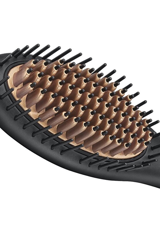 Superstar Turmalin İyon Saç Düzleştirici Fırça Siyah - AR5036