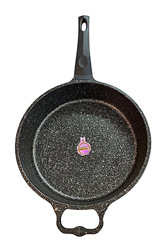 Döküm Granit Cam Kapaklı Tava