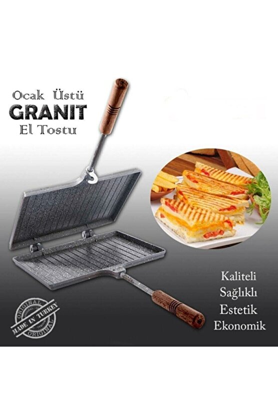 Iç Dış Granit Ocak Üstü Tost Makinesi
