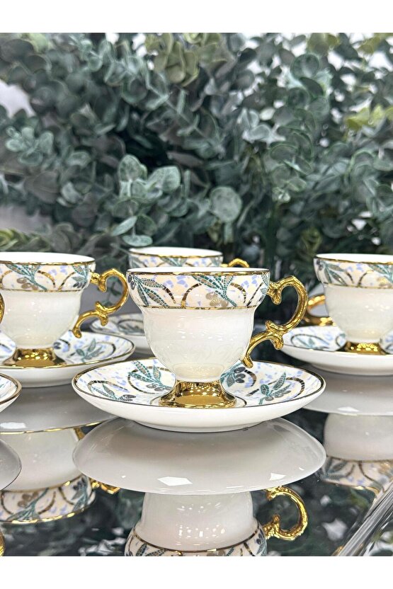 Adrian 6 Kişilik Porselen Fincan Takımı 90 Ml TKEBT TEK RENK