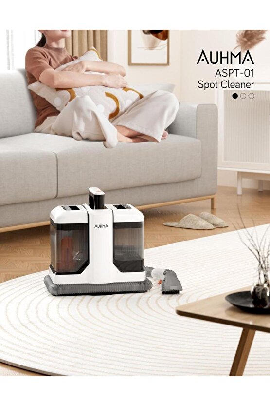 Çift Hazneli Çok Amaçlı Koltuk ve Halı Yıkama Makinesi Beyaz Aspt-01