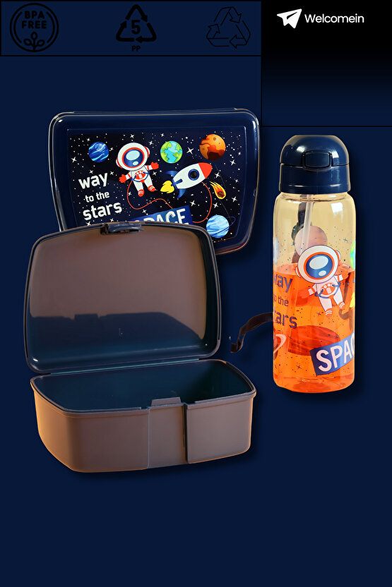 Çocuk Okul Beslenme Yemek Seti Saklama Kabı 500ml Suluklu Öğrenci Mataralı Sağlam BPA’sız