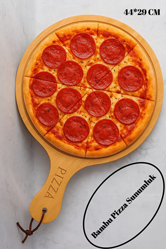 Bambu Pizza Servis Sunum Tabağı
