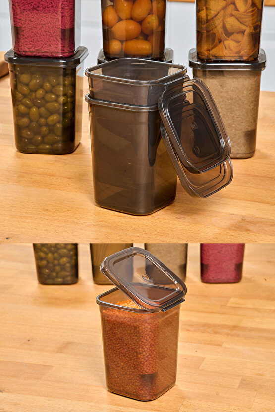 12 Adet 24 Parça Etiketli Kendinden Kapaklı Erzak Dondurucu Baharat Saklama Kabı Seti 1,15 Litre