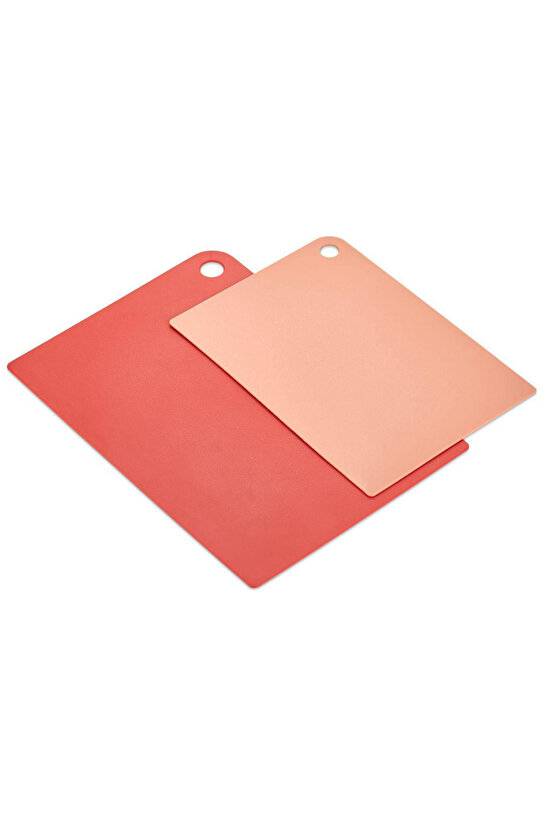 Cut Me Plastik 2li Kesme Tahtası 27-34 Cm Kırmızı