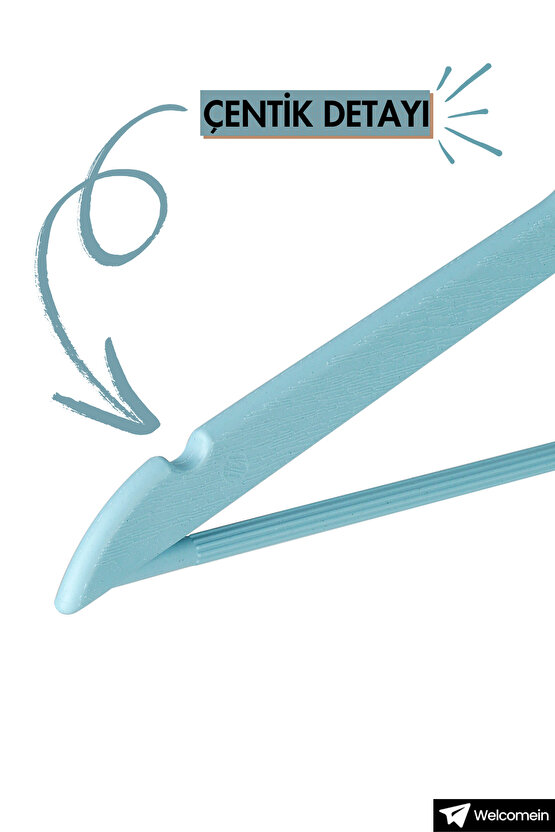 12li Ahşap Görünümlü Kaymaz Çentikli Bebek Ve Çocuk Askı, Sevimli Kıyafet Ve Elbise Askısı 12 Adet