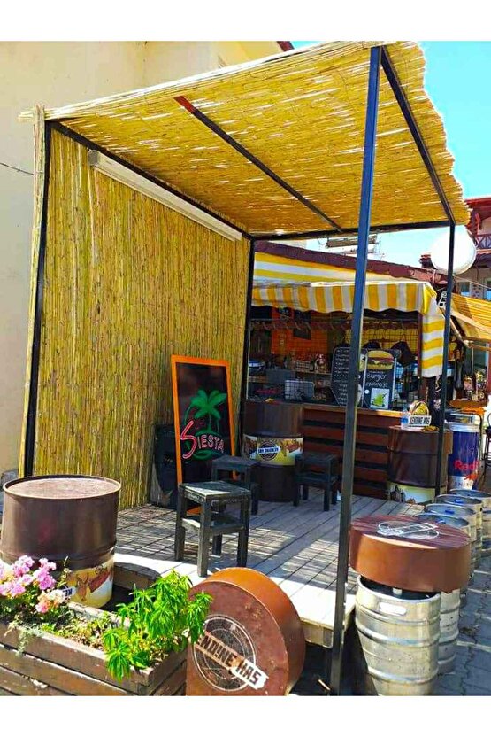 Bambu Çit Kamış Çit Hasır Çit 1,5x4,5 Metre Eni 1,5 Metre Uzunluk 4,5 Metre