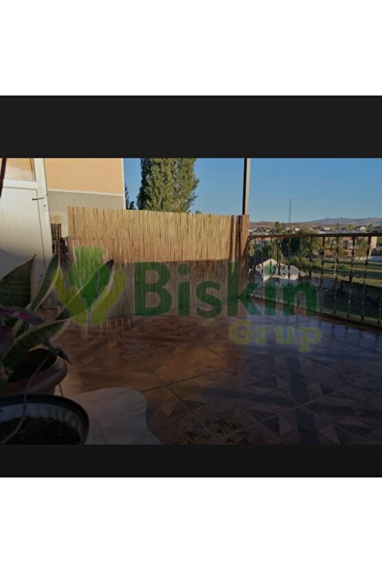 110 CM X 6 Metre Bambu Kamış Hasır Çit , Bahçe Balkon Gölgelik vb. Dekorasyon Doğal