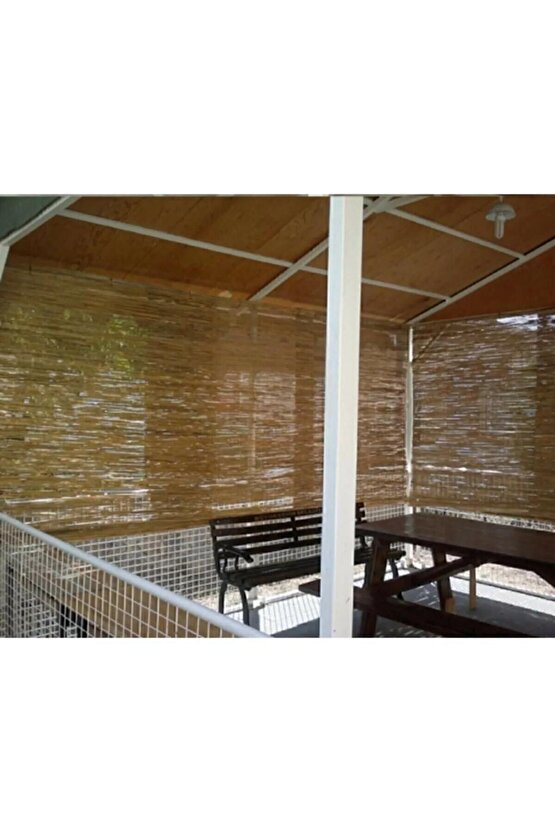 2x5 Metre Galvaniz Bakır Telli Hasır Kamış Bahçe Çiti Yükseklik 2 En 5 Metre