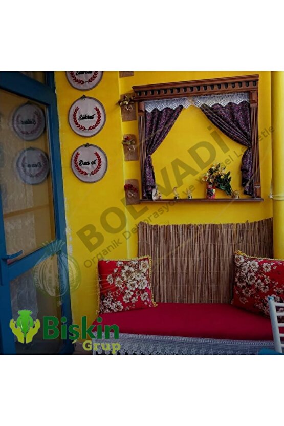 Doğal Kamış Hasır Çit 1 Metre x 1 Metre Balkon Çiti, Hasır Bambu Çit, Bahçe Çiti ve Gölgelik