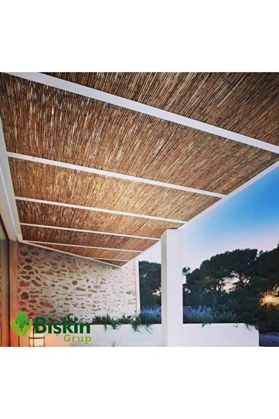 1.5m X 5m Afyonkarahisardan Misina Ipli Doğal Bambu Kamış Çit,bahçe Çiti,hasır Çit, Gölgelik
