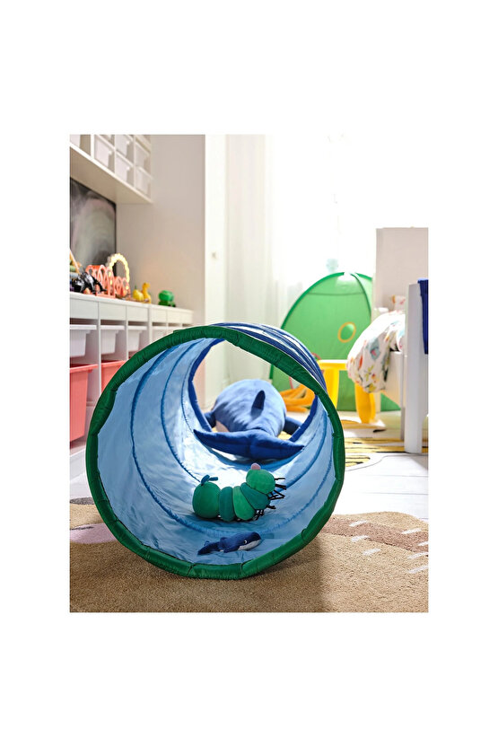 DVARGMAS oyun tüneli, mavi-yeşil, 126 cm