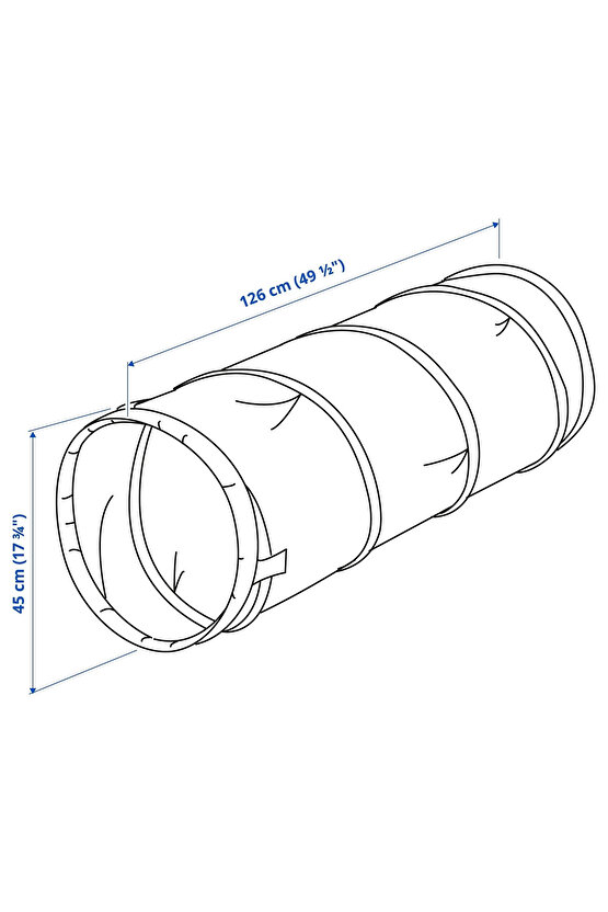 DVARGMAS oyun tüneli, mavi-yeşil, 126 cm