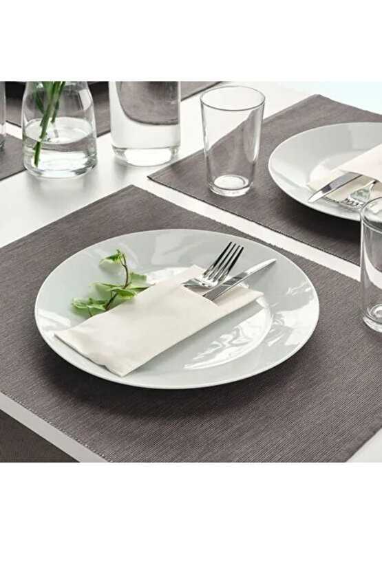 Premium Ürün Kaliteli Dekoratif Kullanışlı 25 Adet Kumaş Görünümlü 38x38 Cm Cepli Peçete MOTTAGA