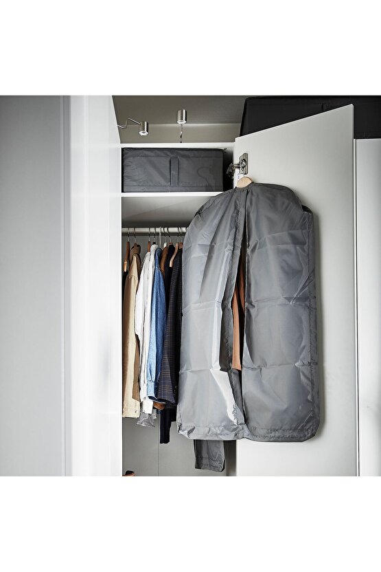 43x53x19 Yatak Altı- Yastık Çarşaf Nevresim Giysi Saklama Kutusu Hurç Kutu Koyu Gri