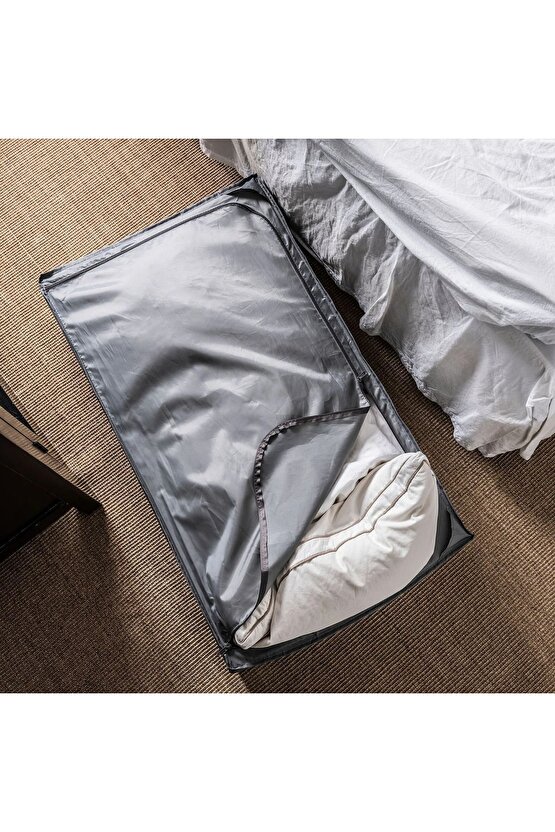 Skubb 93x55x19 Koyu Gri Yatak Altı Yastık Çarşaf Nevresim Giysi Saklama Kutusu Hurç Kutu