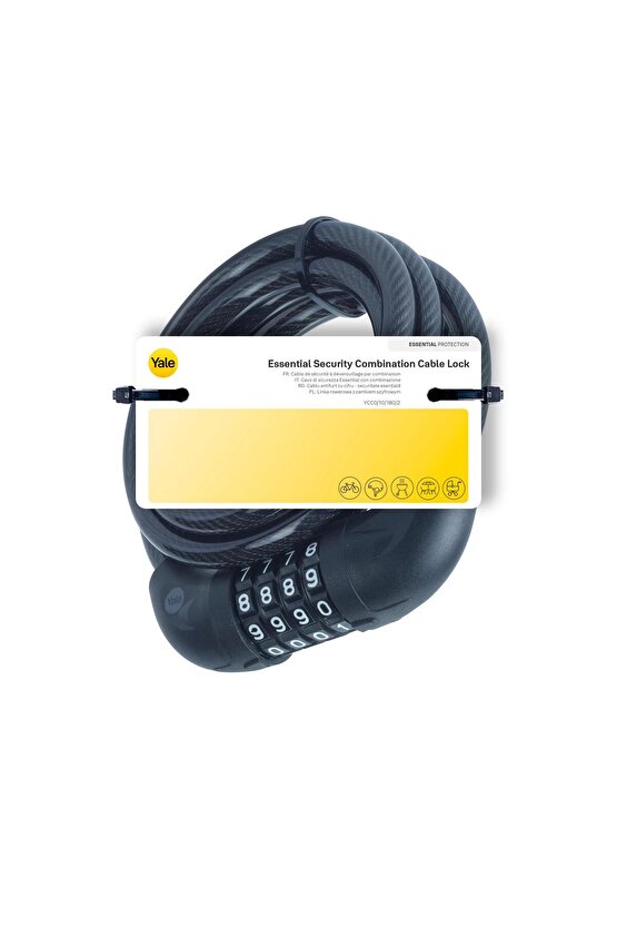 Essential Kablolu Bisiklet Kilidi  1800mm  Şifreli YCC0101802