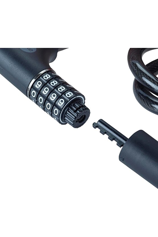 Essential Kablolu Bisiklet Kilidi  1000mm  Şifreli ve  Anahtarlı YCC0121002
