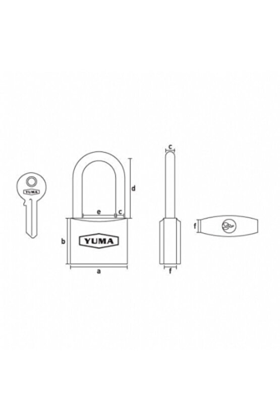 Uzun Kancalı Pirinç Asma Kilitler 40 Mm Asma Kilit Uzun Kanca