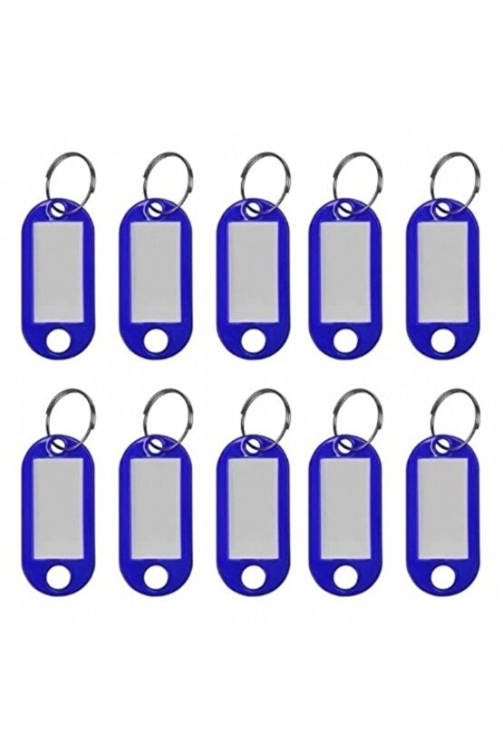 Plastik Anahtarlık Mavi 100lü Paket