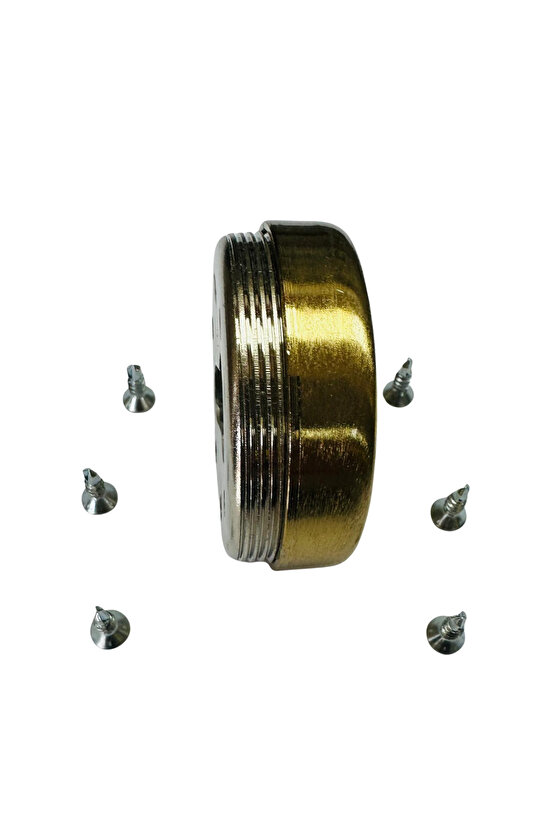 Çelik Rozet 6 VİDALI SARI