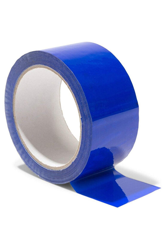 Mavi Koli Bandı 45mmx100m Renkli Koli Bantı Mavi Renk Hotmelt Yapışkanlı