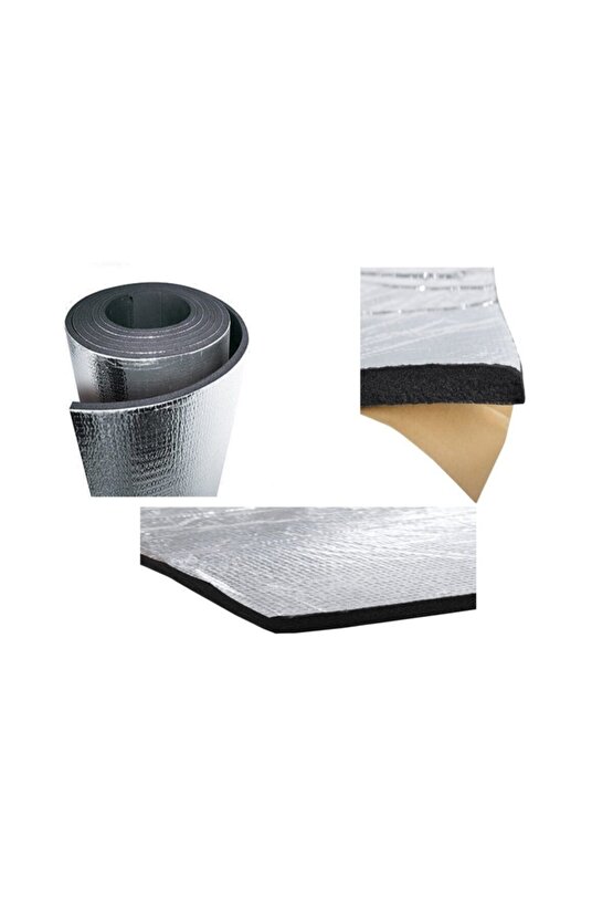 6mm- 100x100cm Alüminyum Folyolu Kendinden Yapışkanlı Oto Ses Ve Isı Yalıtım Malzemesi 6-mm 100x100