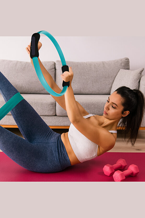 Pilates Yoga Seti Silikon Yoga ve Pilates Matı Evde Spor 4 Parça Fizik Tedavi Aerobik